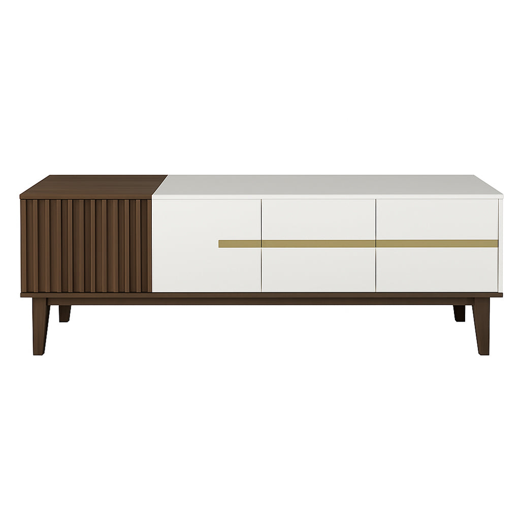 Forest Classic Wood TV Unit with wooden and white design.