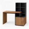 Clara Classic Kids Desk with black bookshelf.