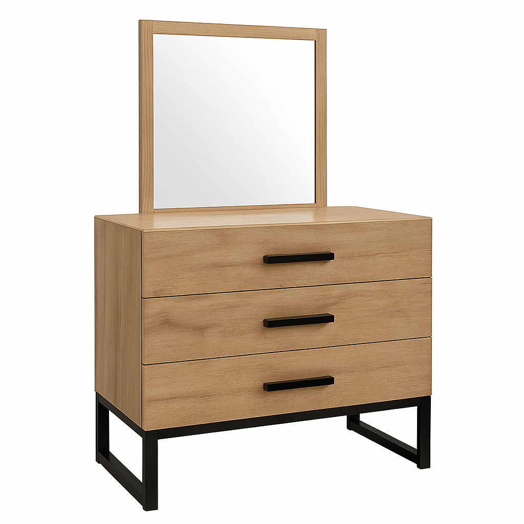 Lego Kids Room Wooden dresser with mirror.