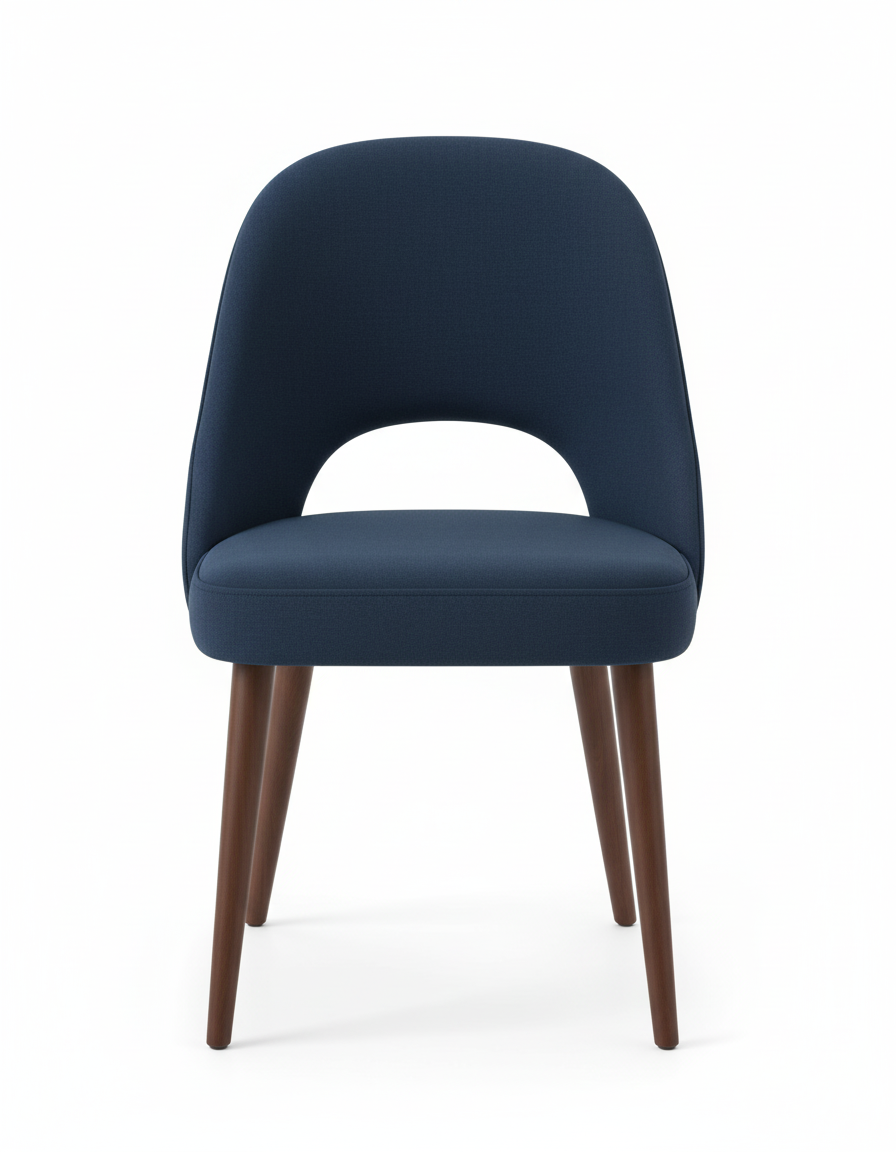 كرسي وايتي Whity Modern Dining Chair with wooden legs