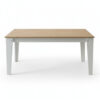 طاولة طعام خشب وايتي Whity White Table with wooden top and white base