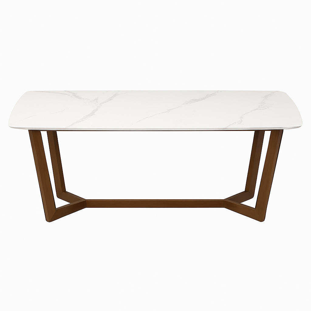 طاولة طعام خشب شارم Charm Elegant Dining Table with white marble top