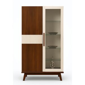نيش مودرن فينيسيا Venicia Wooden display cabinet with glass door on
